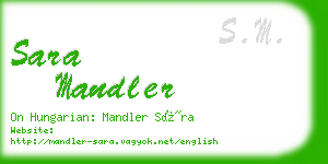 sara mandler business card